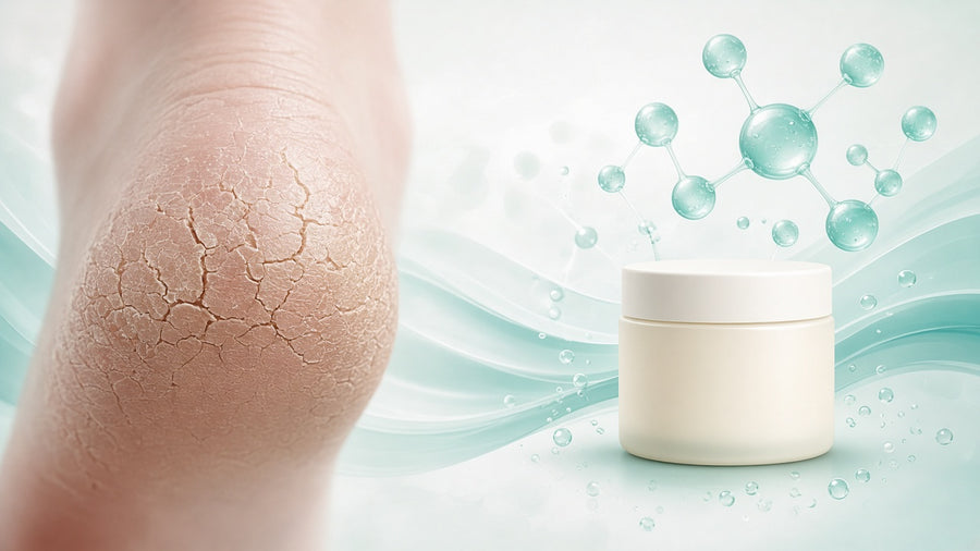 42% urea cream for cracked heels illustration