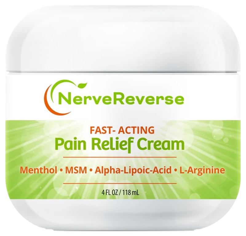 NerveReverse Fast-Acting Pain Relief Cream jar